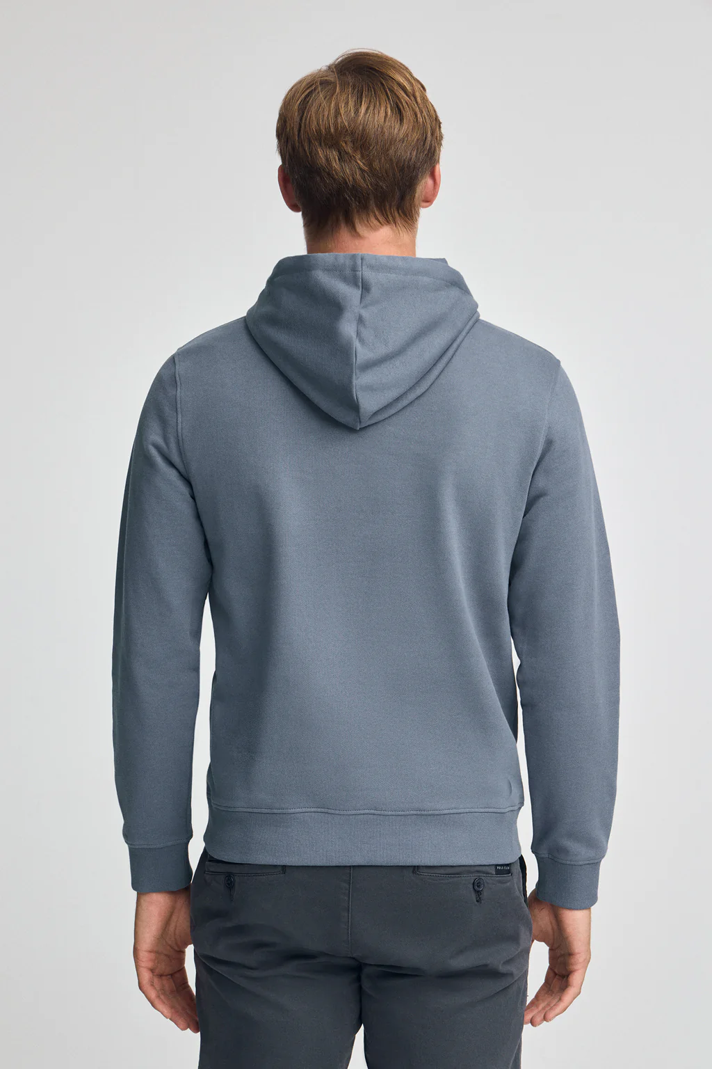 Sudadera azul denim con capucha de corte regular con logo Rigby Go - Image 4