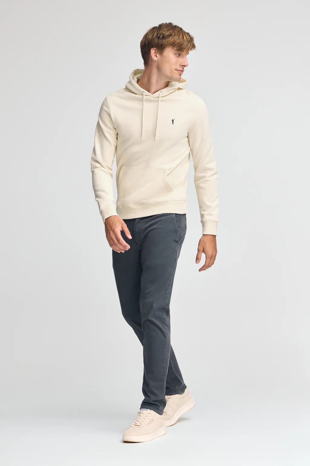 Sudadera color crudo con capucha de corte regular con logo Rigby Go - Image 3