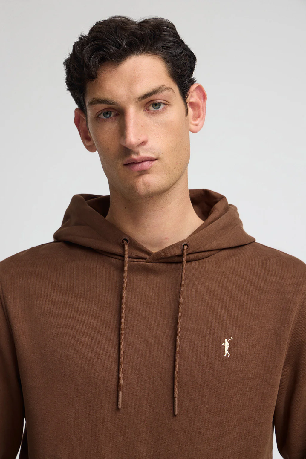 Sudadera color mocca con capucha de corte regular con logo Rigby Go - Image 2