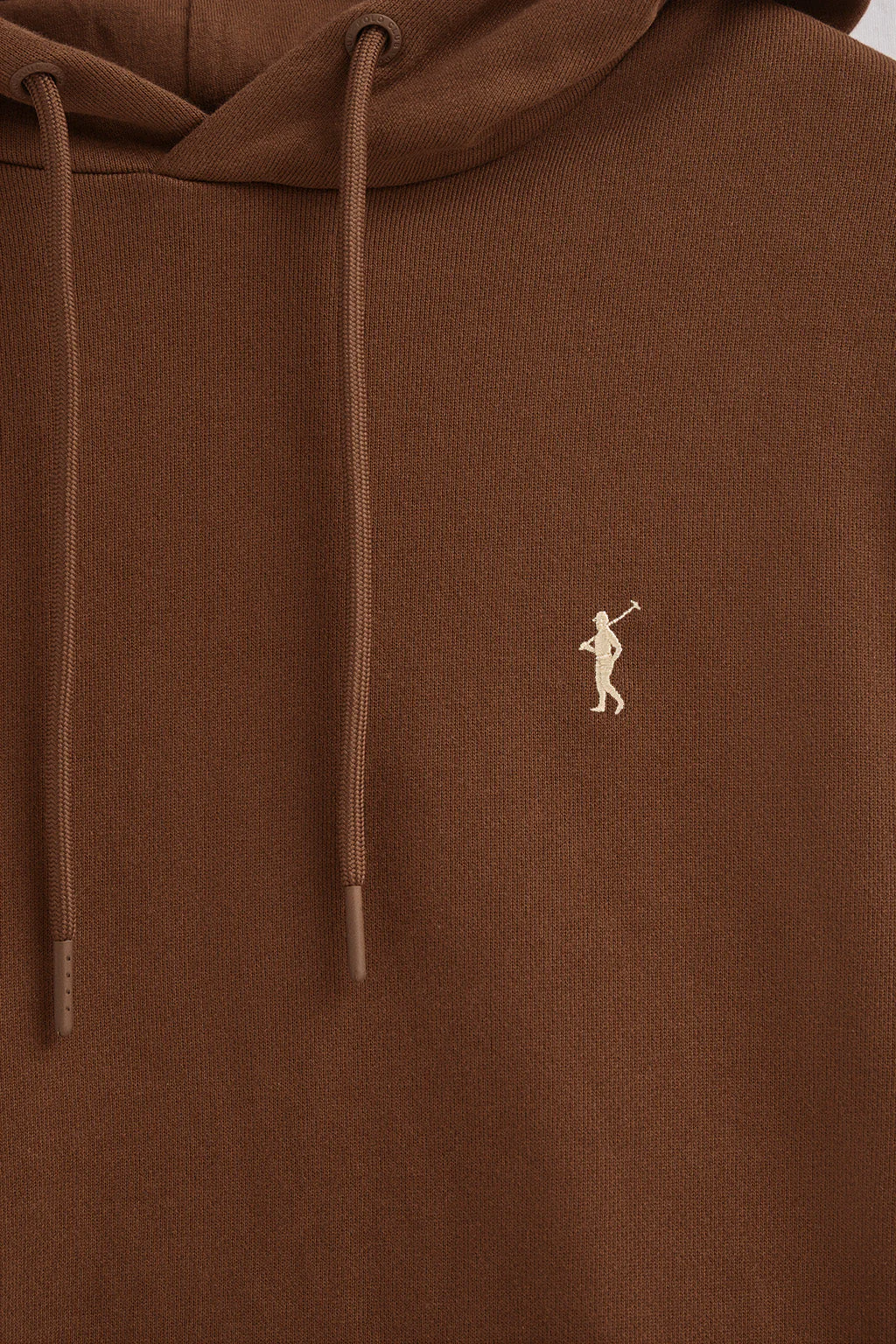 Sudadera color mocca con capucha de corte regular con logo Rigby Go - Image 6