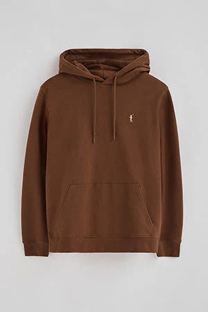 Sudadera color mocca con capucha de corte regular con logo Rigby Go - Image 8