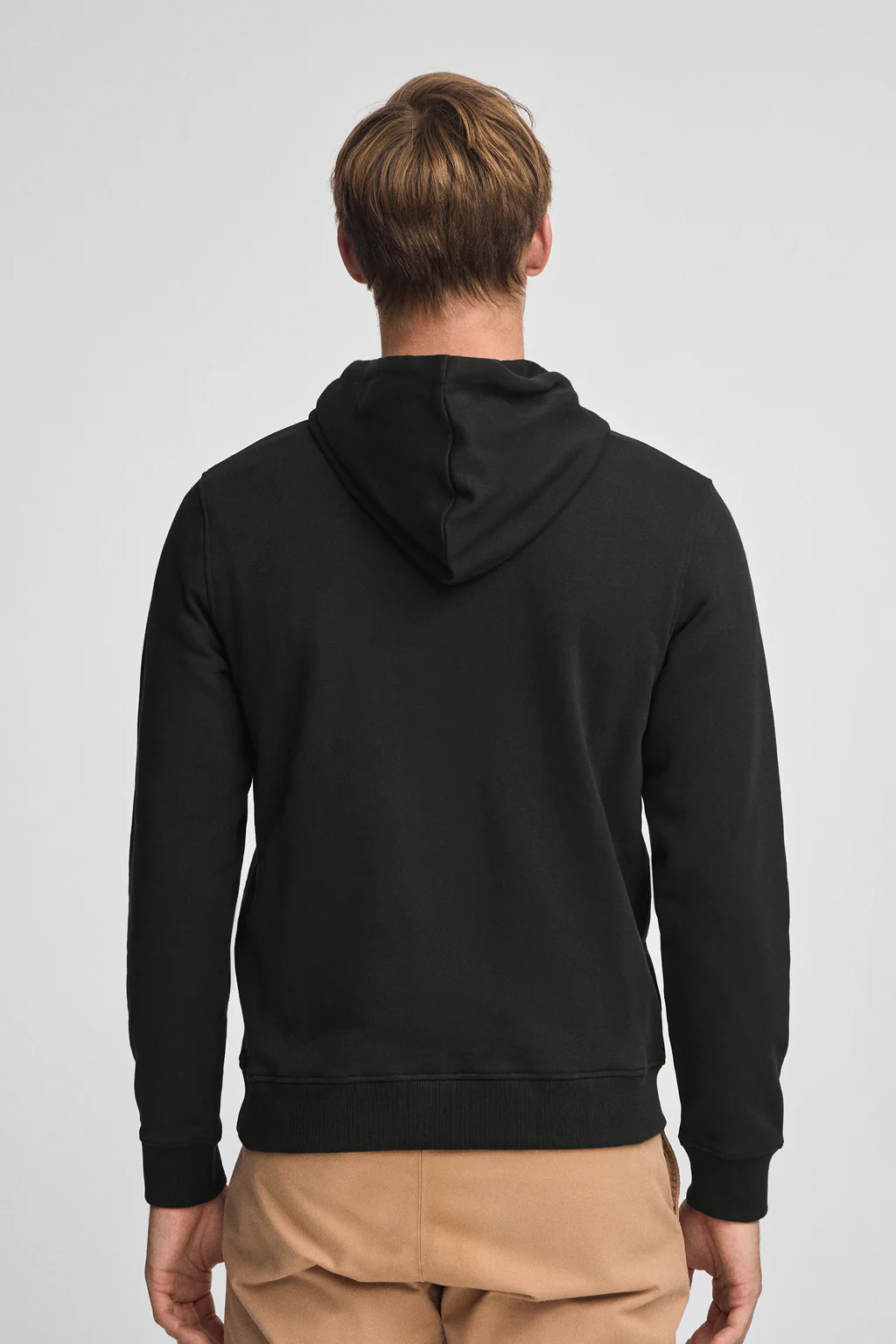 Sudadera negra con capucha de corte regular con logo Rigby Go - Image 5