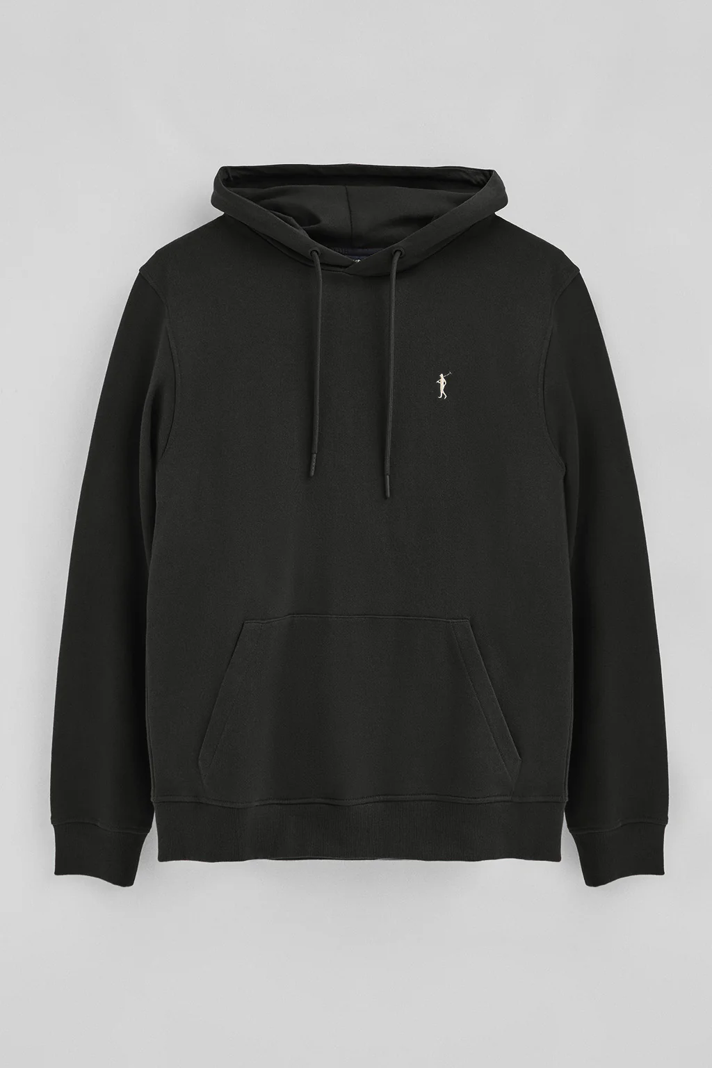 Sudadera negra con capucha de corte regular con logo Rigby Go - Image 8