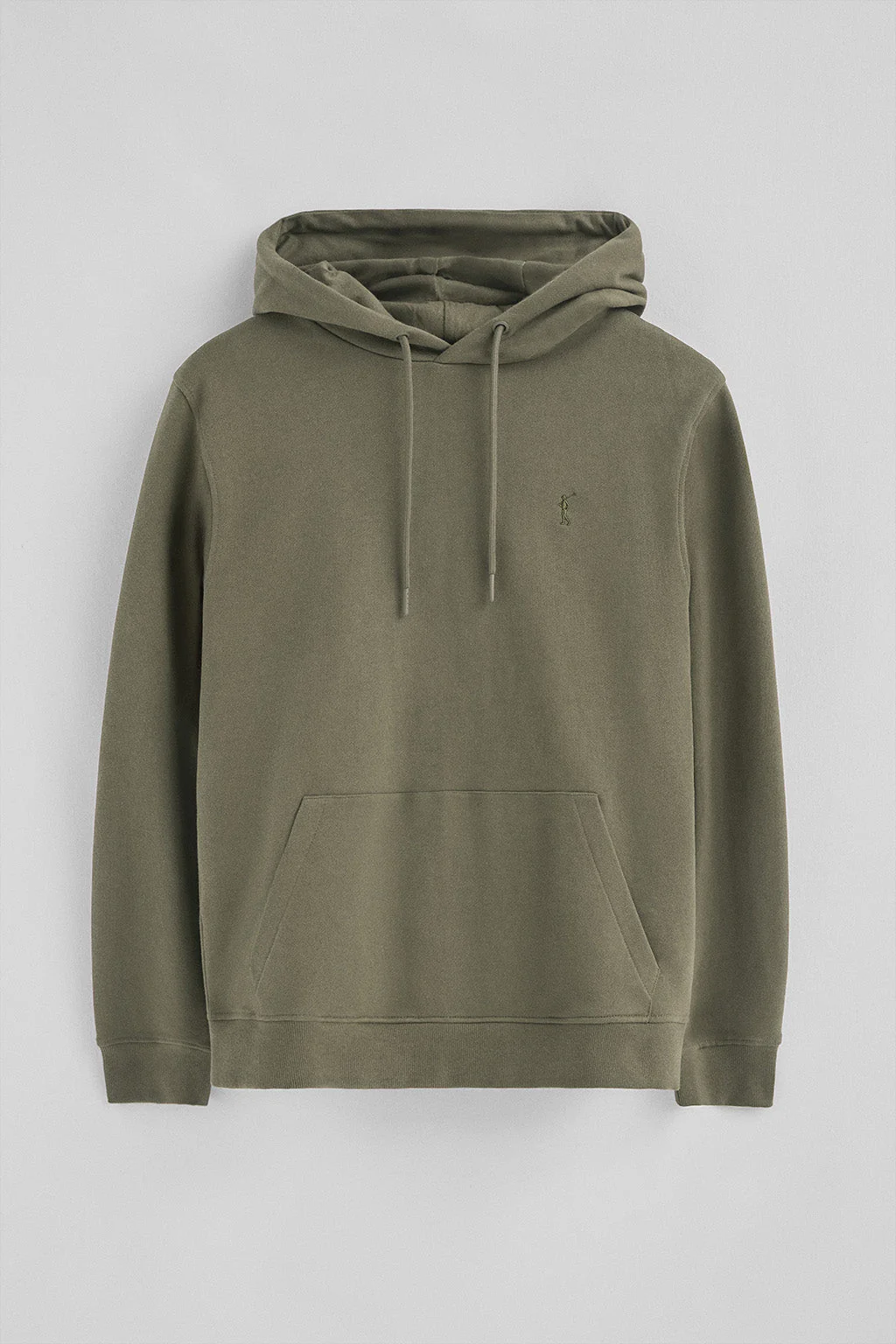 Sudadera verde militar con capucha de corte regular con logo Rigby Go - Image 8