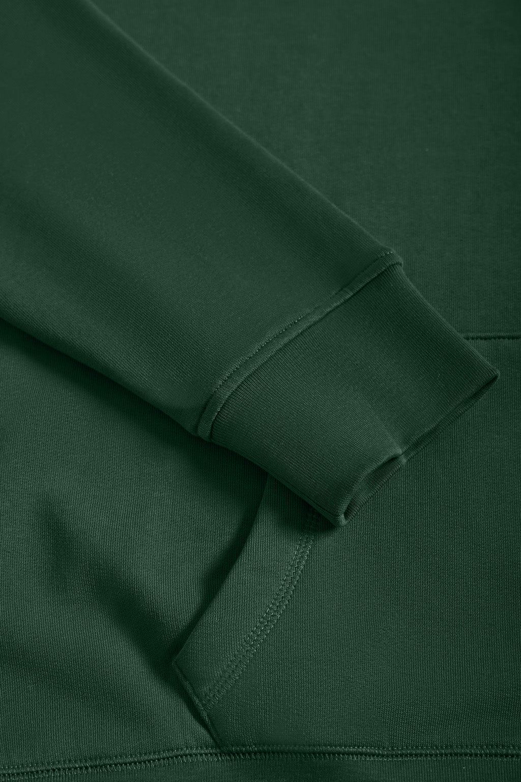 Sudadera con capucha y bolsillos verde botella con logo Rigby Go - Image 8