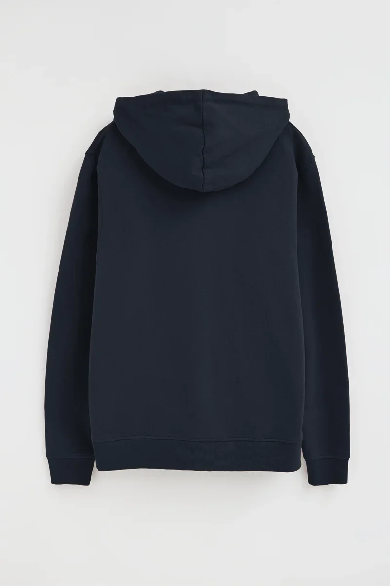 Sudadera azul marino con capucha y bordado Rigby Go - Image 7