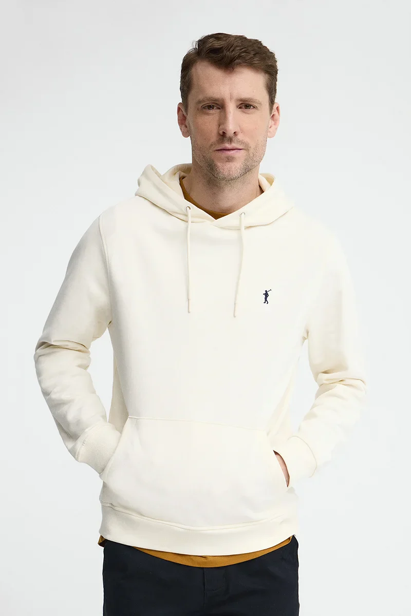 Sudadera color crudo con capucha y bordado Rigby Go - Image 2