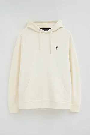 Sudadera color crudo con capucha y bordado Rigby Go - Image 9