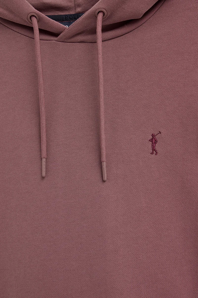 Sudadera rosa vino con capucha y bordado Rigby Go - Image 7