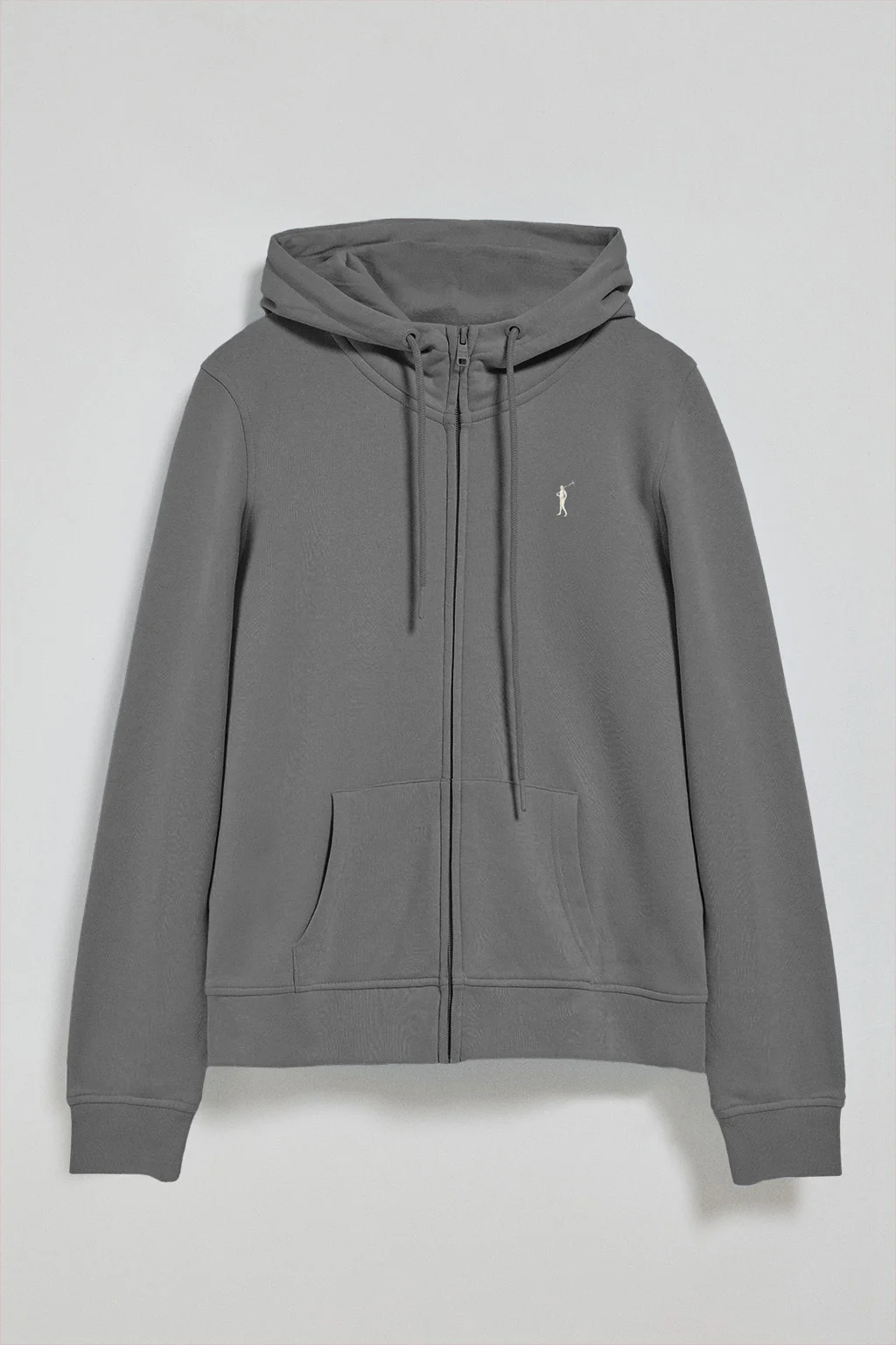Sudadera gris asfalto de bolsillos con cremallera y capucha con bordado Rigby Go - Image 5
