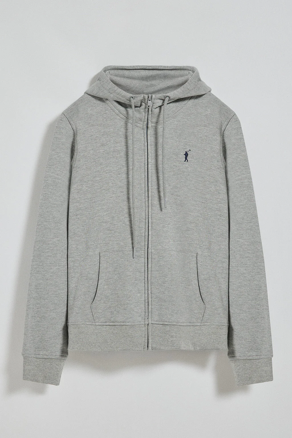 Sudadera gris vigoré de bolsillos con cremallera y capucha con bordado Rigby Go - Image 6
