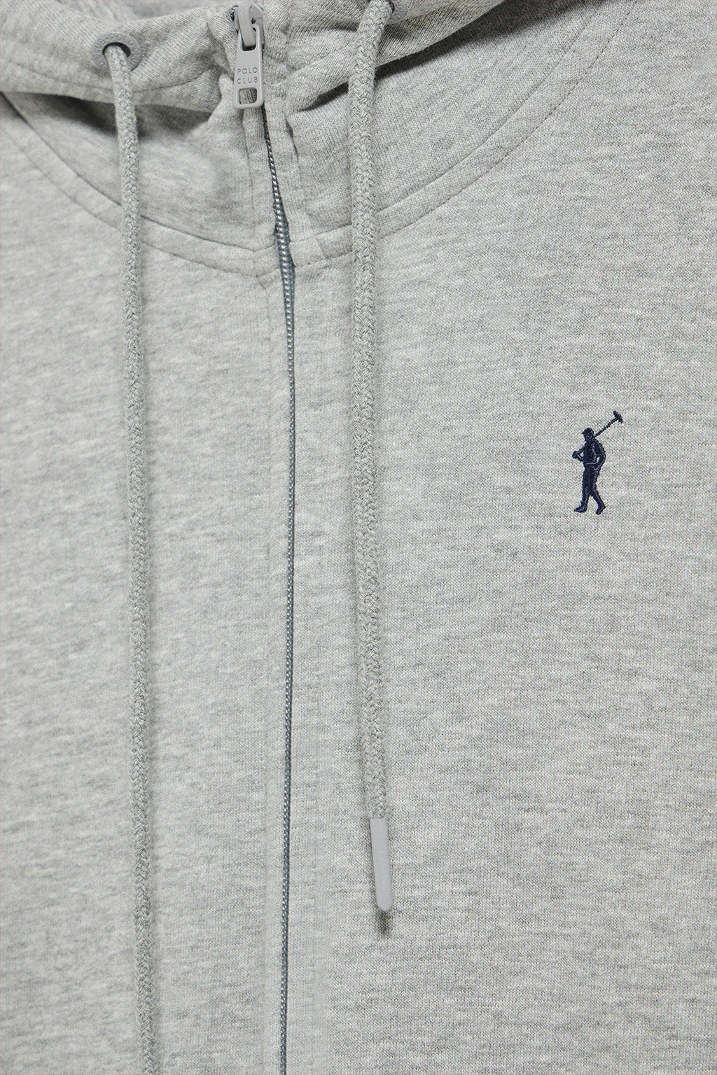 Sudadera gris vigoré de bolsillos con cremallera y capucha con bordado Rigby Go - Image 7