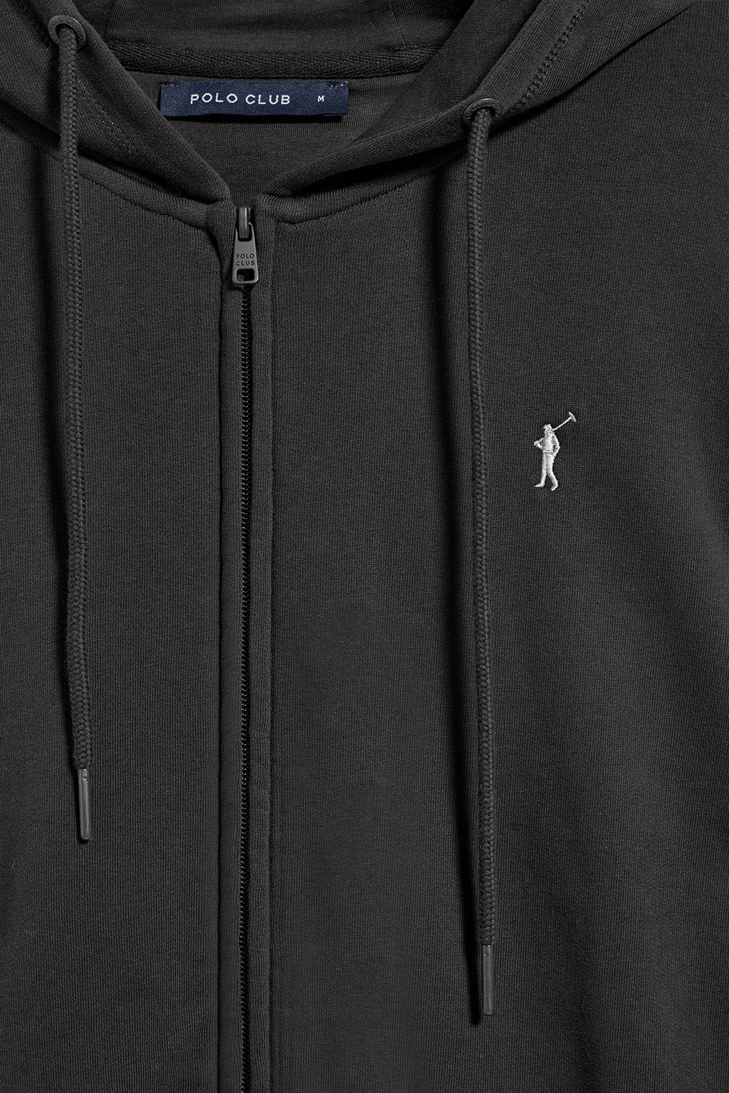 Sudadera negra de cremallera con capucha y logo Rigby Go - Image 6