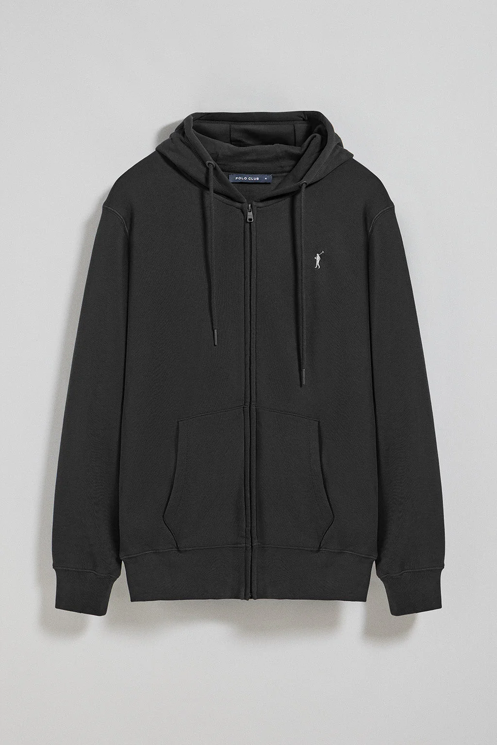 Sudadera negra de cremallera con capucha y logo Rigby Go - Image 7