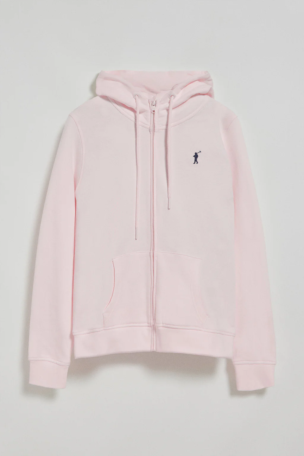 Sudadera rosa de bolsillos con cremallera y capucha con bordado Rigby Go - Image 5