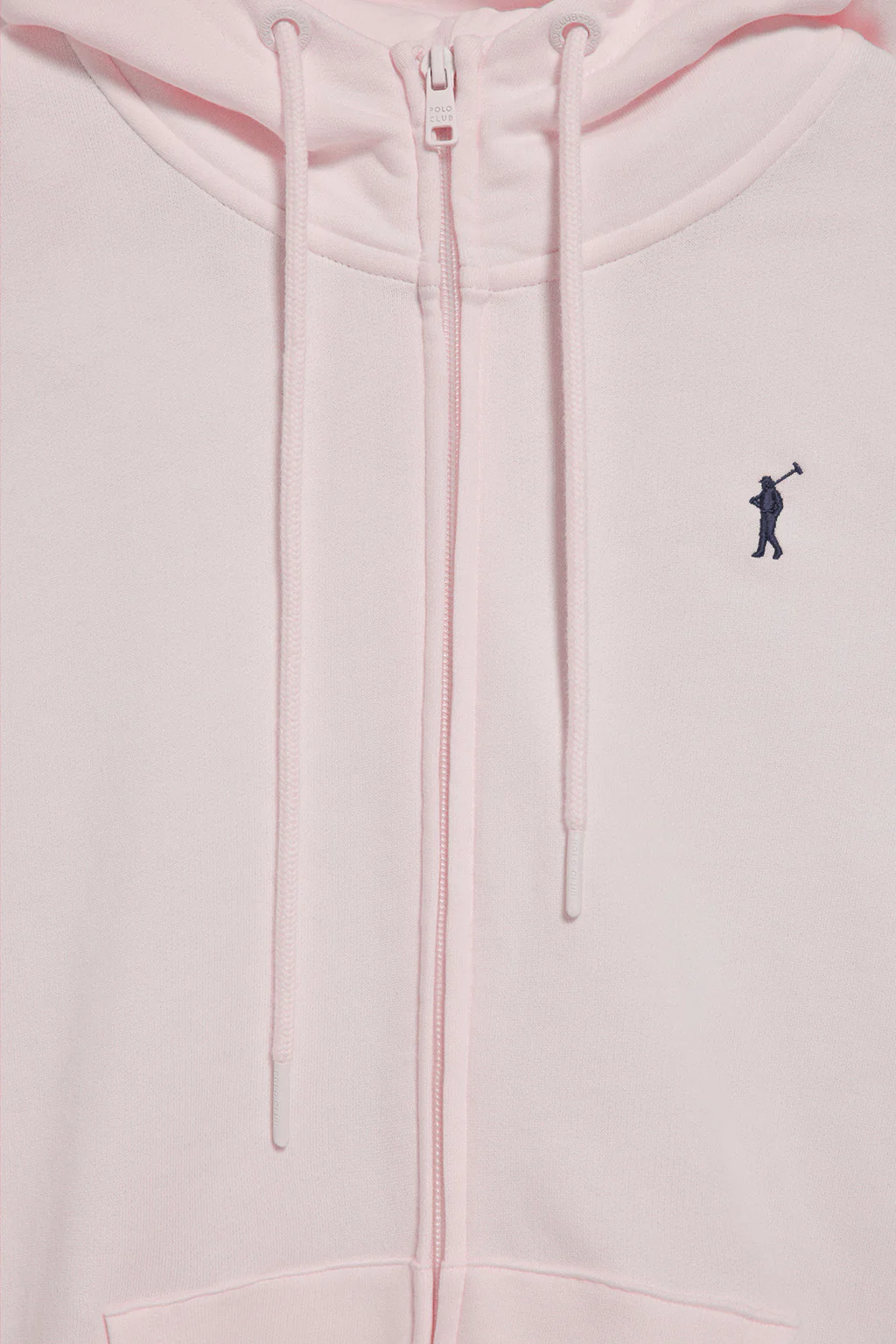 Sudadera rosa de bolsillos con cremallera y capucha con bordado Rigby Go - Image 6