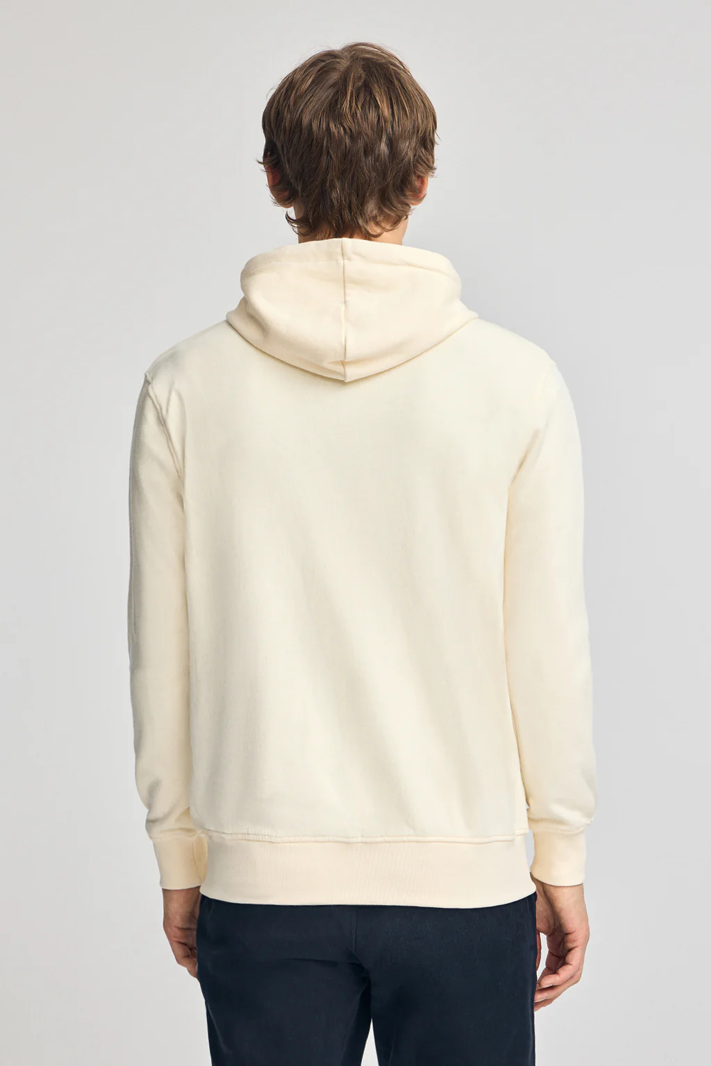 Sudadera color crudo con capucha y cremallera con logo Rigby Go - Image 2