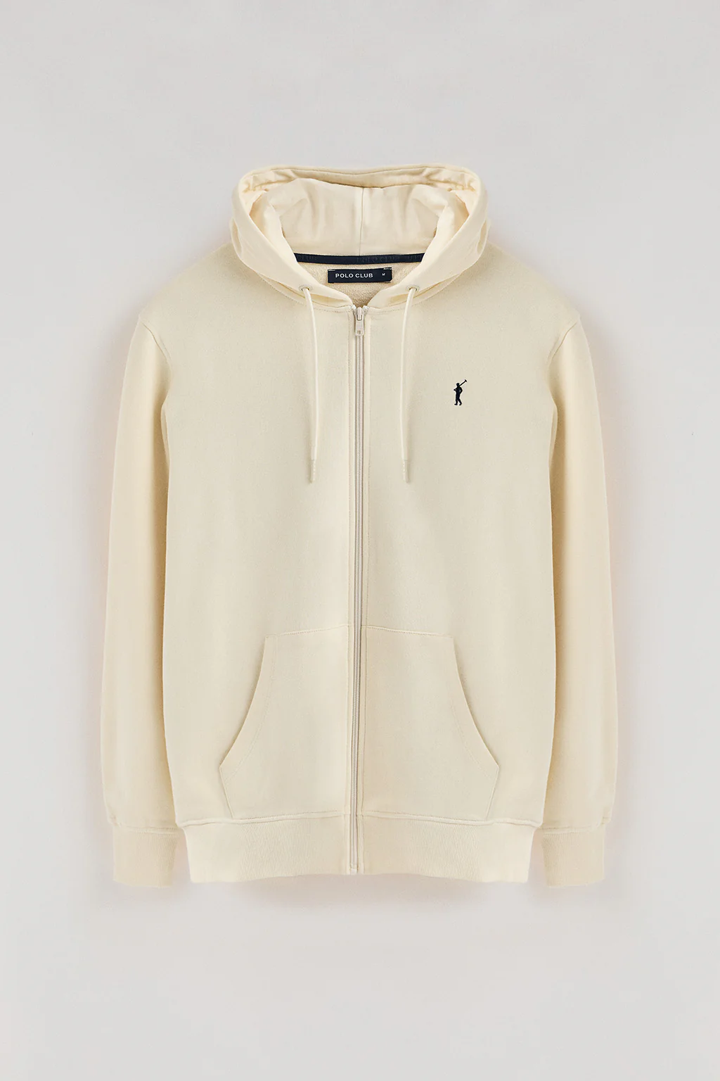 Sudadera color crudo con capucha y cremallera con logo Rigby Go - Image 5