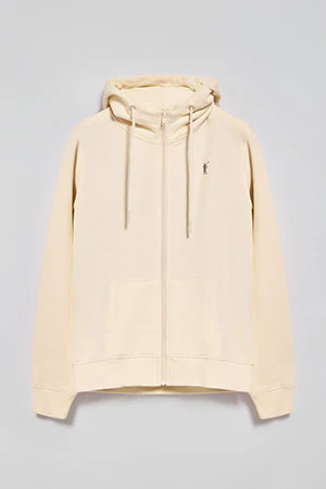 Sudadera color crudo de cremallera y capucha con bordado Rigby Go - Image 10
