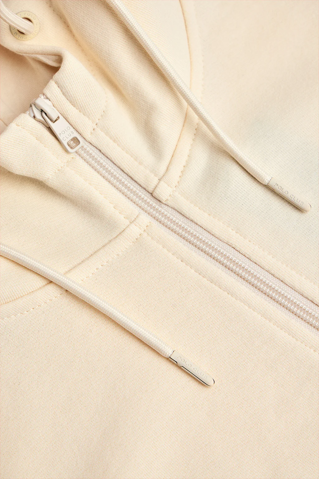 Sudadera color crudo de cremallera y capucha con bordado Rigby Go - Image 7