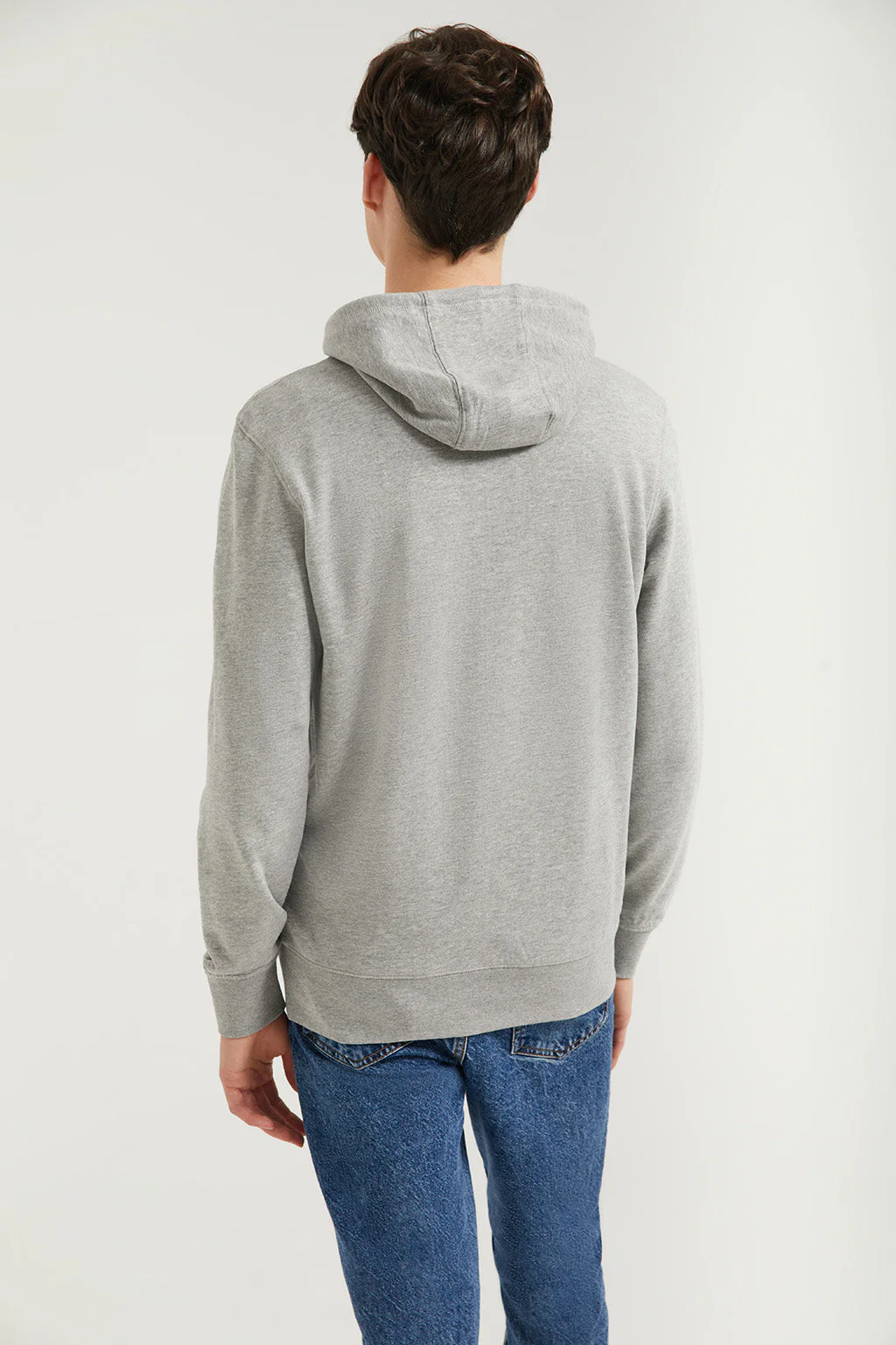 Sudadera gris vigoré de cremallera con capucha y logo Rigby Go - Image 6