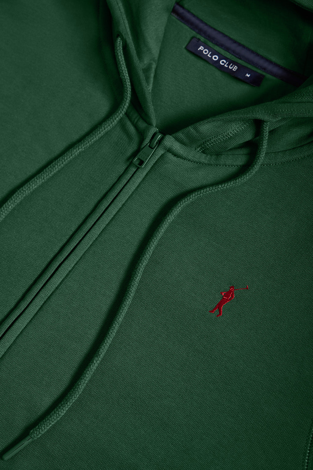Sudadera verde botella de cremallera con capucha y logo Rigby Go - Image 6