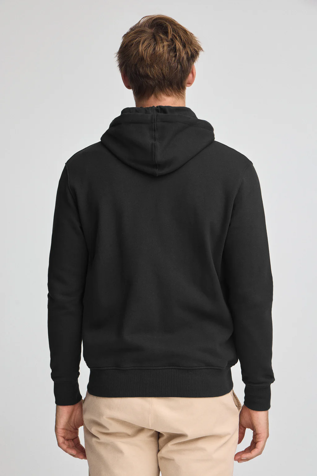 Sudadera negra con capucha y cremallera completa con logo Rigby Go - Image 4