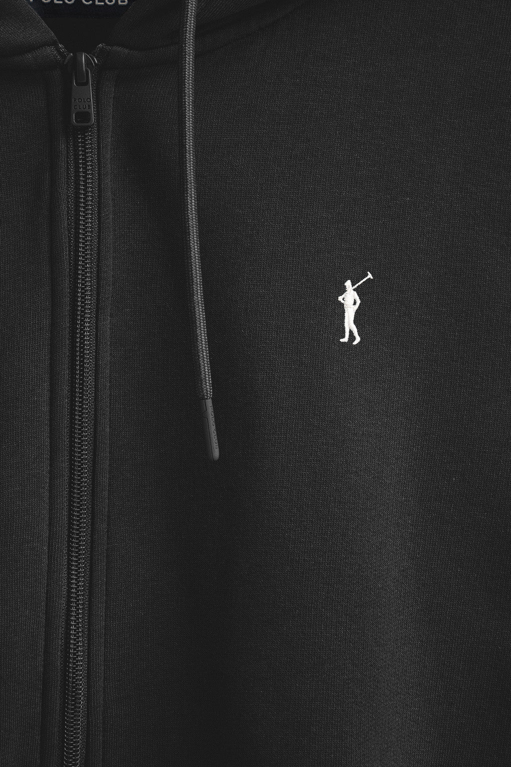 Sudadera negra con capucha y cremallera completa con logo Rigby Go - Image 6