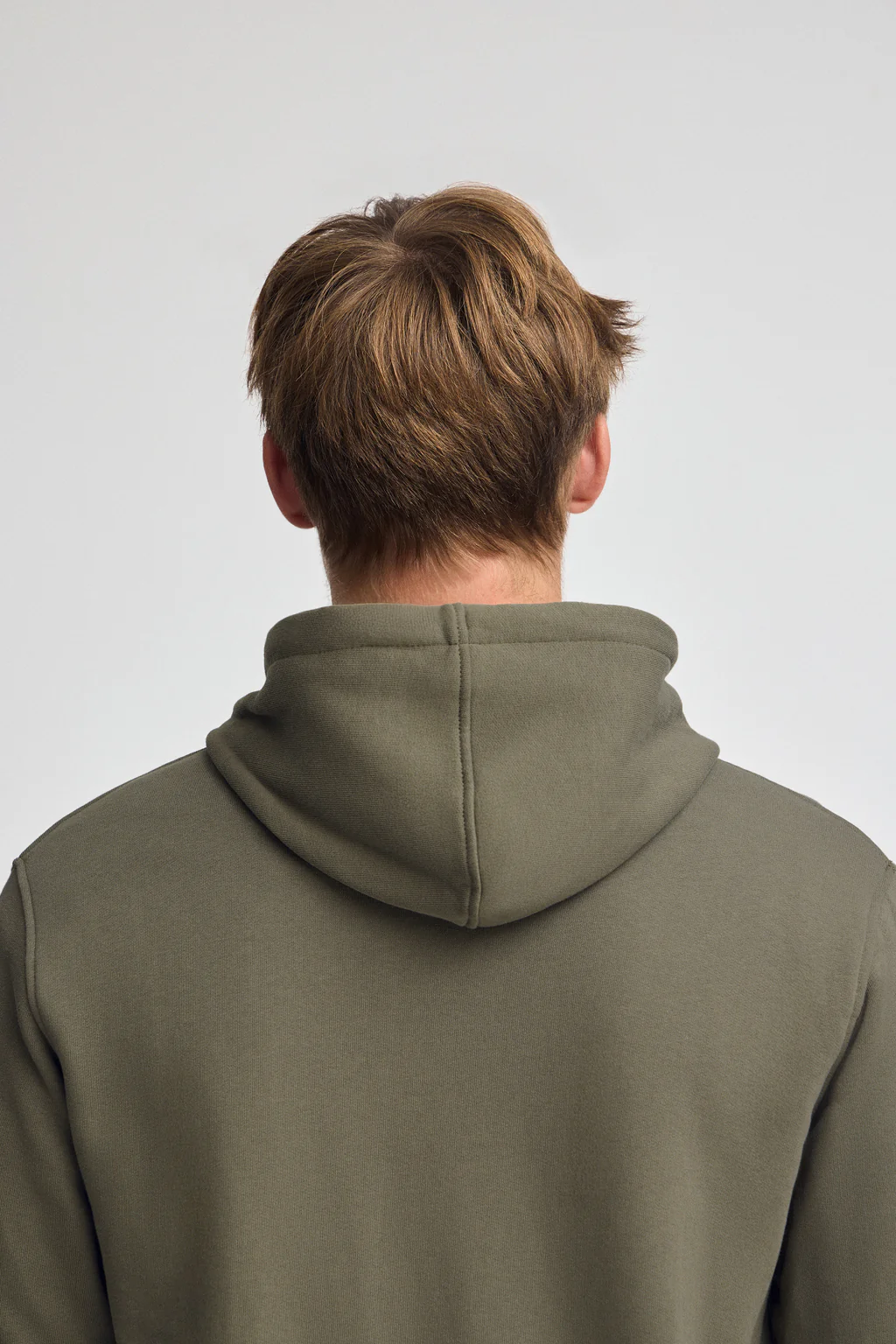Sudadera verde militar con capucha y cremallera completa con logo Rigby Go - Image 4