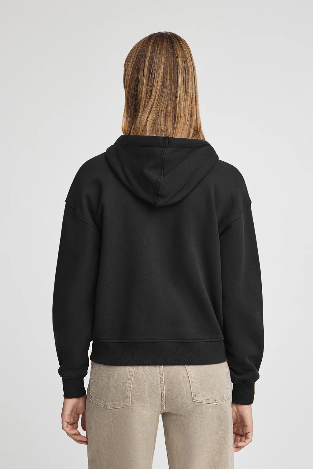 Sudadera negra con capucha con cremallera y logo Rigby Go - Image 4