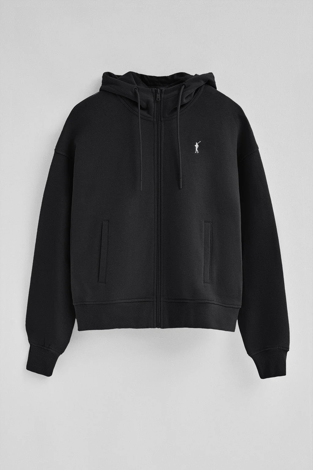 Sudadera negra con capucha con cremallera y logo Rigby Go - Image 5
