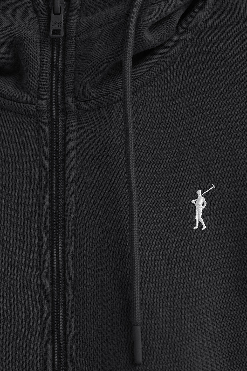 Sudadera negra con capucha con cremallera y logo Rigby Go - Image 6