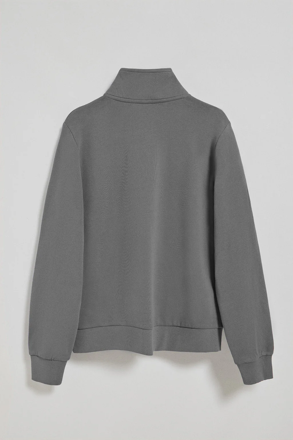 Sudadera de media cremallera gris asfalto con logo Rigby Go - Image 9