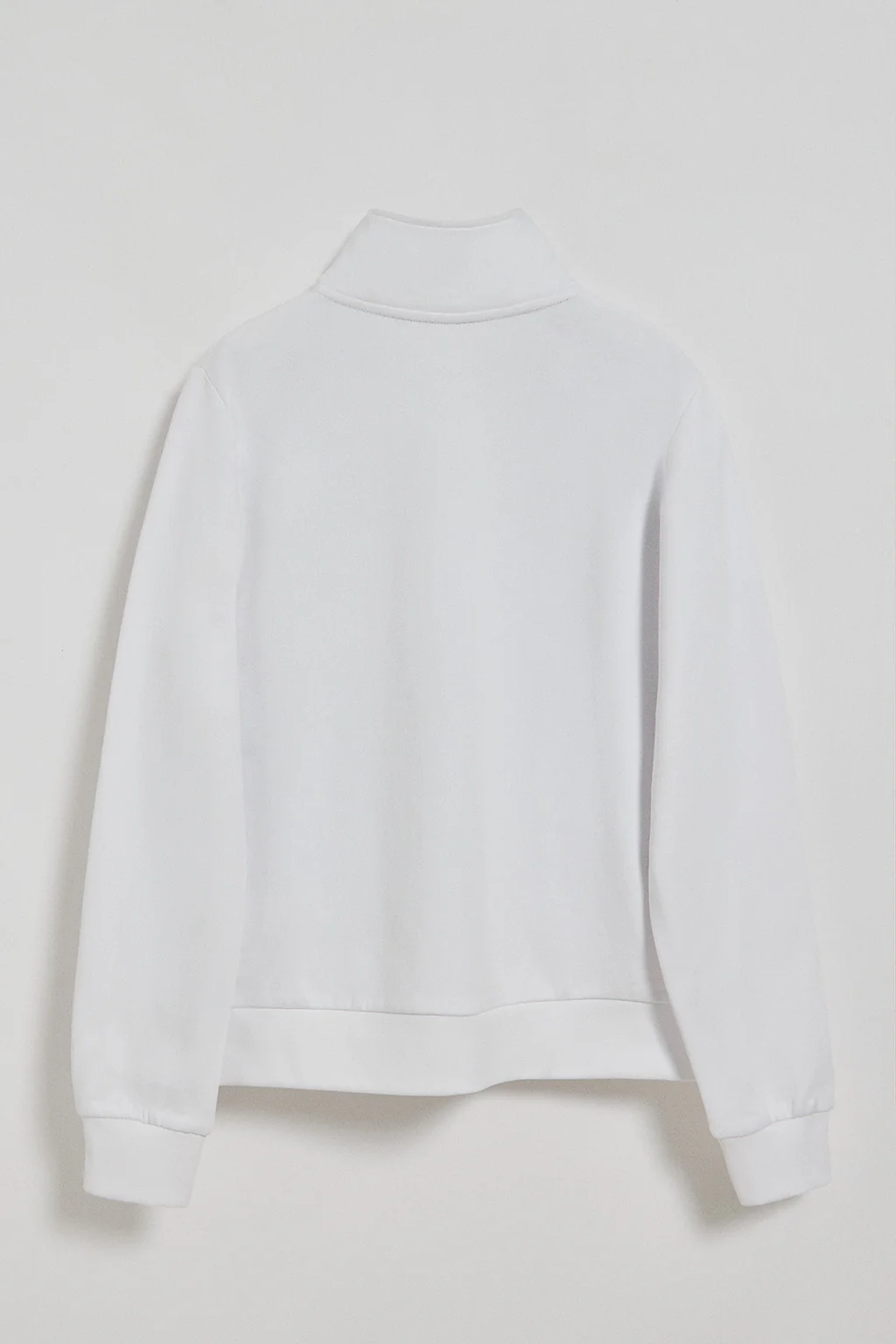 Sudadera de media cremallera blanca con logo Rigby Go - Image 7
