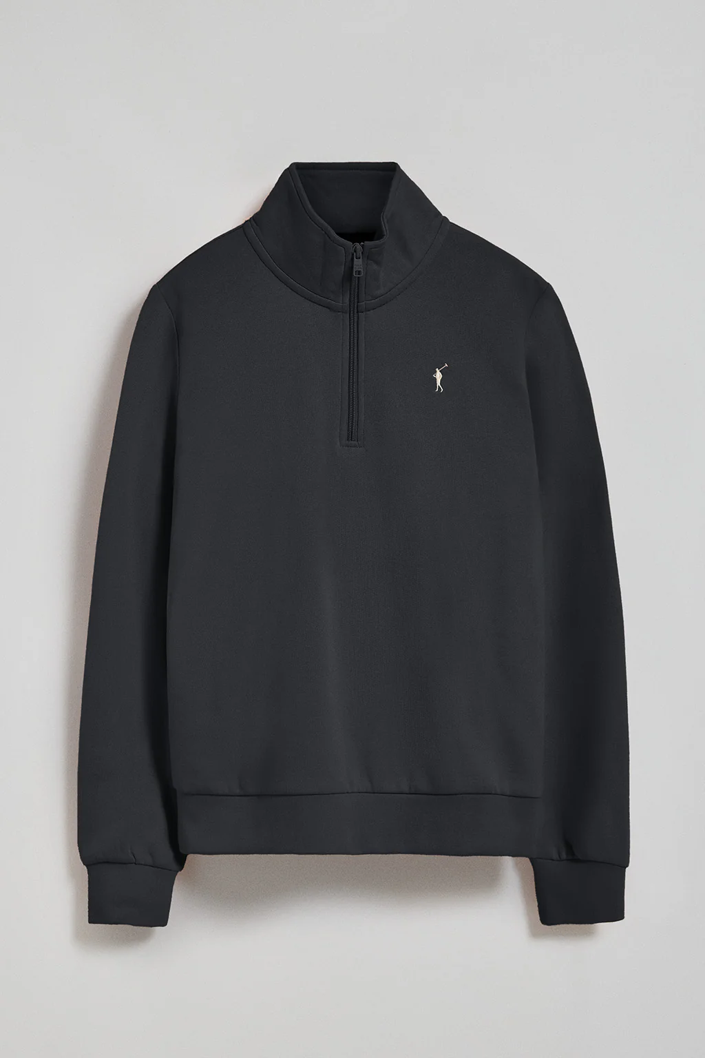 Sudadera de media cremallera negra con logo Rigby Go - Image 7
