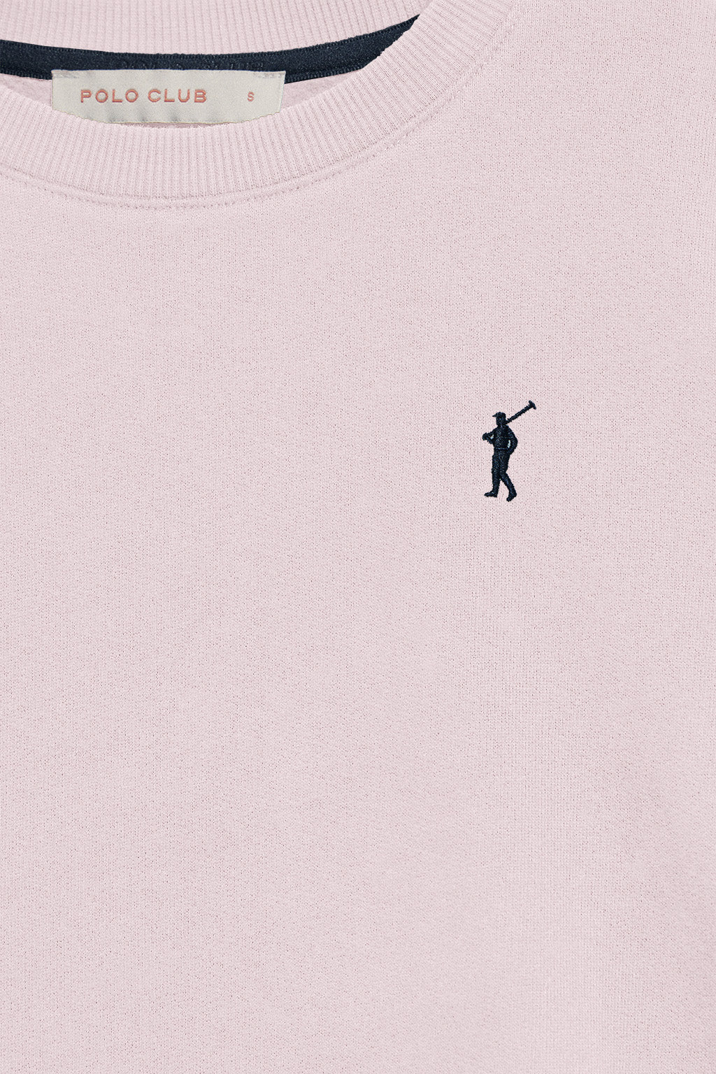 Sudadera de cuello redondo rosa con logo bordado Rigby Go - Image 6