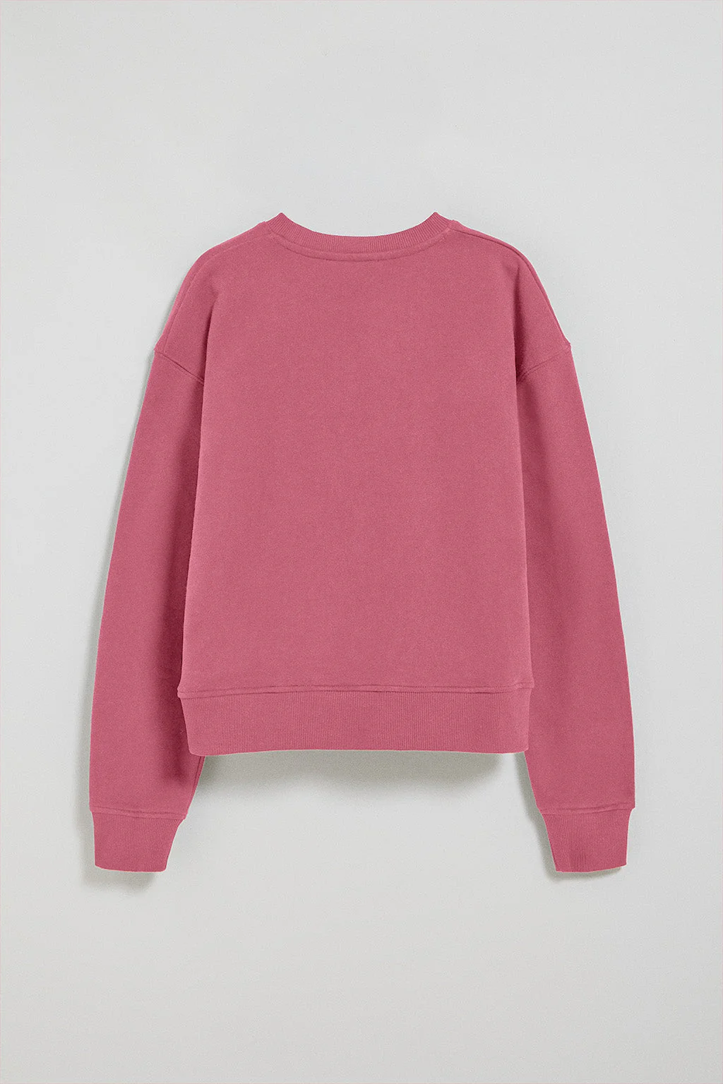 Sudadera de cuello redondo color rosa vino con logo bordado Rigby Go - Image 7