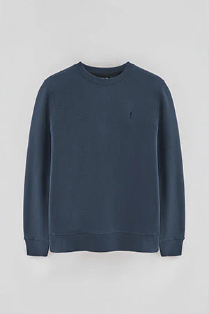 Sudadera azul marino efecto lavado con logo Rigby Go - Image 8