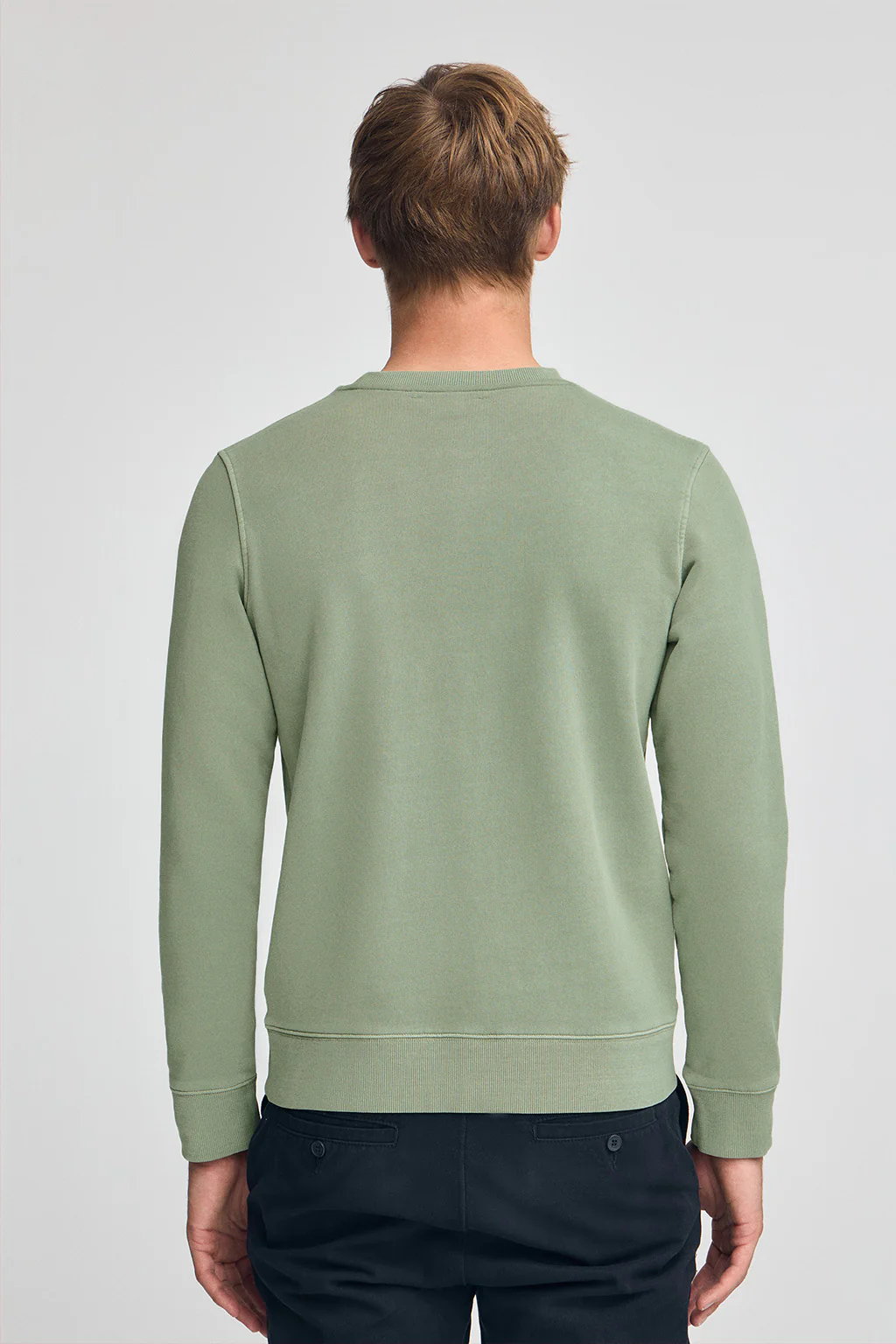 Sudadera verde palido efecto lavado con logo Rigby Go - Image 4