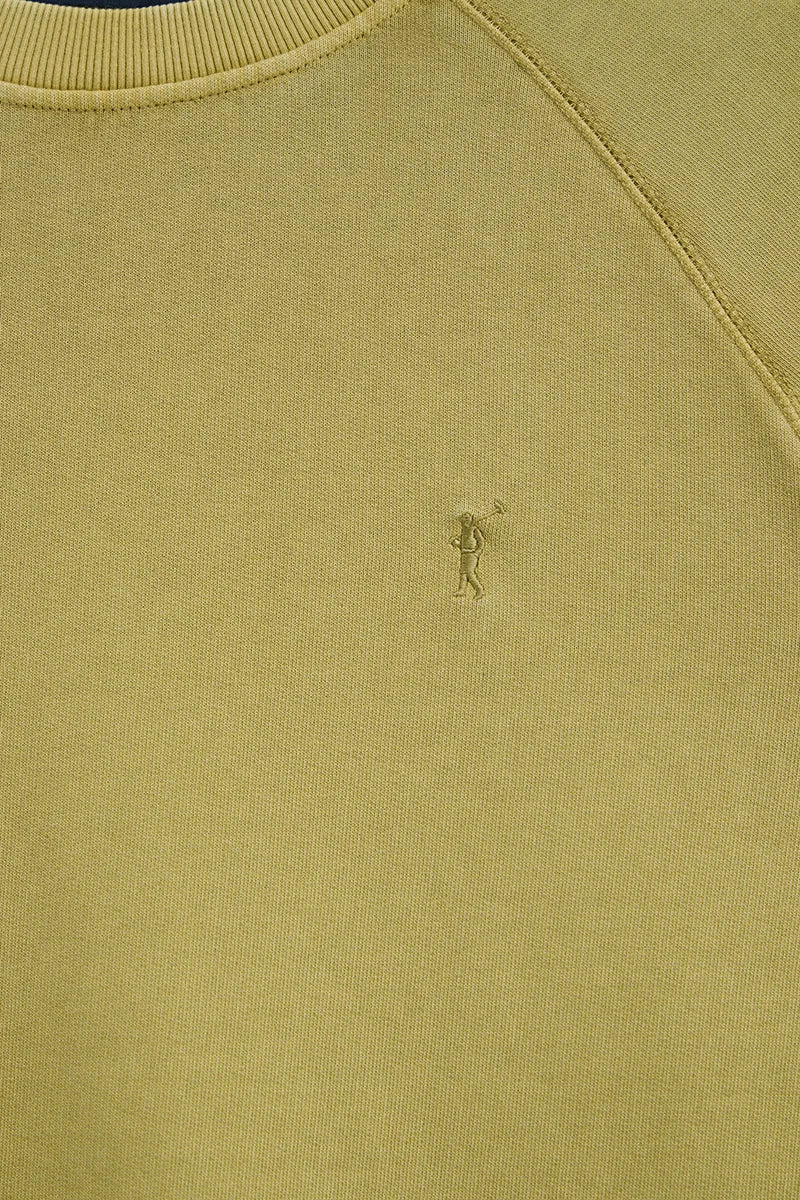 Sudadera verde hoja de cuello redondo con bordado Rigby Go - Image 7