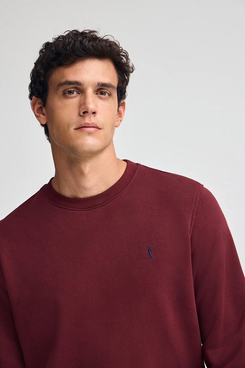 Sudadera granate de corte relajado con logo Rigby Go - Image 2
