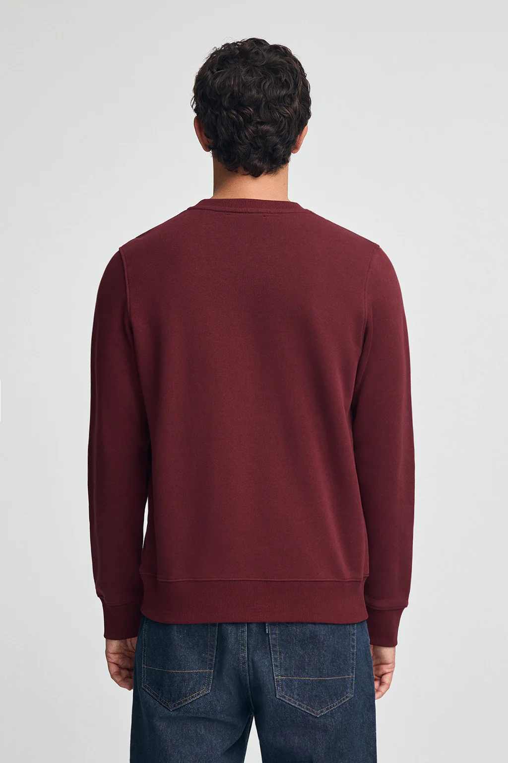 Sudadera granate de corte relajado con logo Rigby Go - Image 4