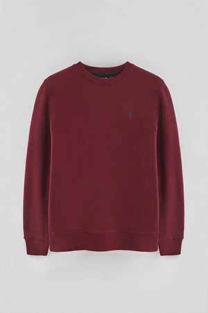 Sudadera granate de corte relajado con logo Rigby Go - Image 8