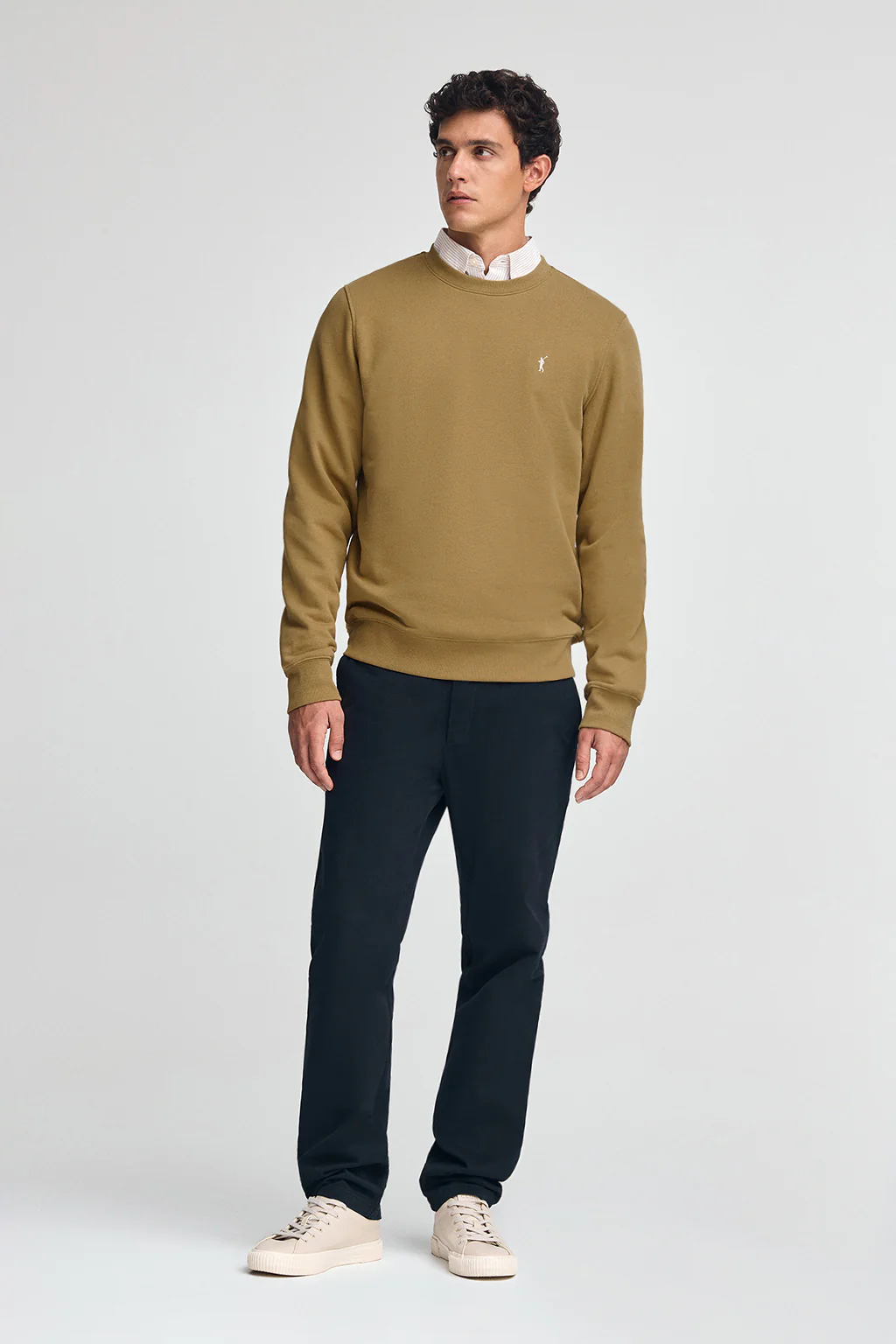 Sudadera mostaza de corte relajado con logo Rigby Go - Image 3