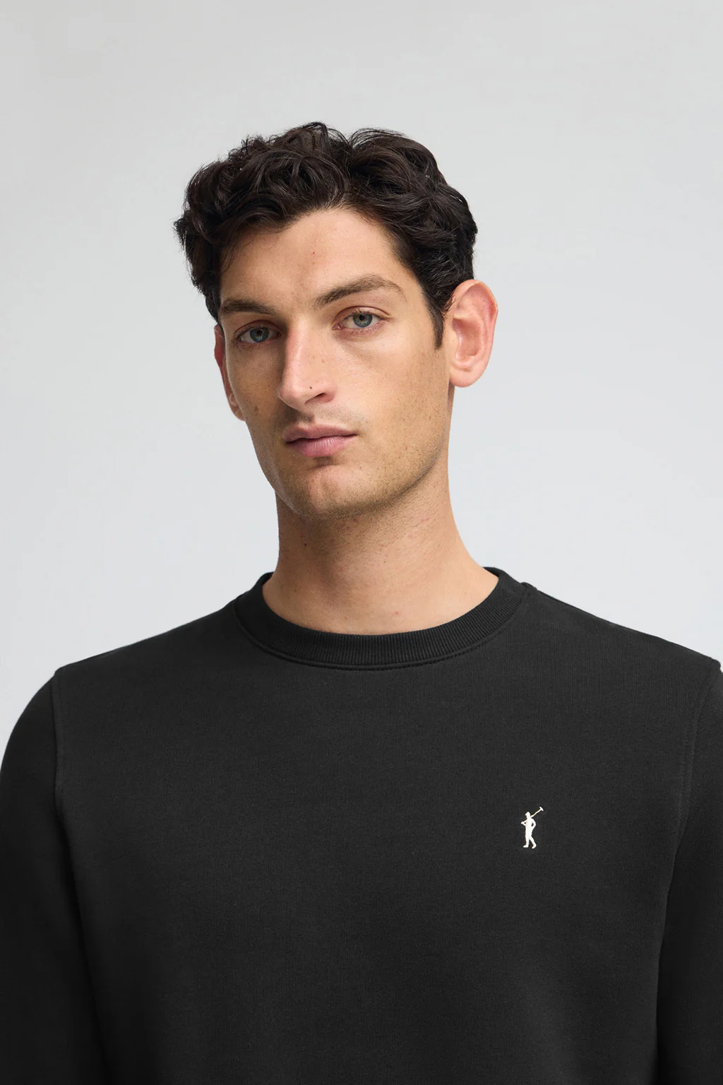 Sudadera negra de corte relajado con logo Rigby Go - Image 2