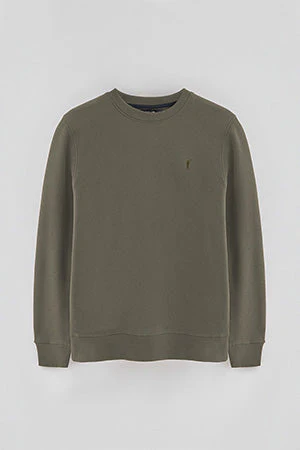 Sudadera verde militar de corte relajado con logo Rigby Go - Image 8