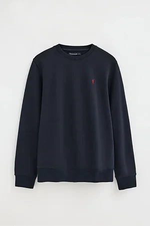 Sudadera azul marino de corte relajado con bordado Rigby Go - Image 10