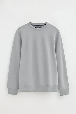 Sudadera gris de corte relajado con bordado Rigby Go - Image 10