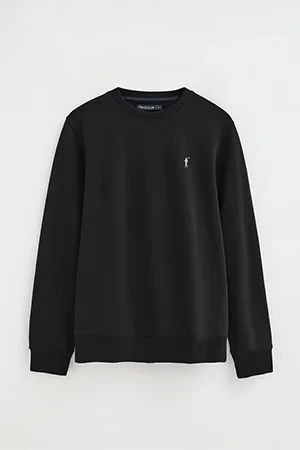 Sudadera negra de corte relajado con bordado Rigby Go - Image 10