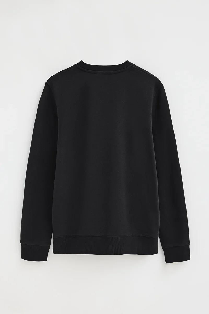 Sudadera negra de corte relajado con bordado Rigby Go - Image 8